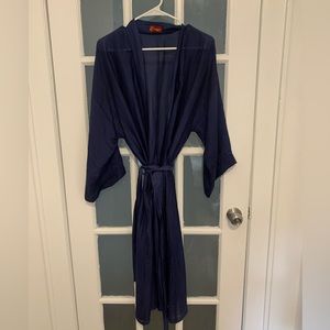 100% Silk Blue Robe from Paris